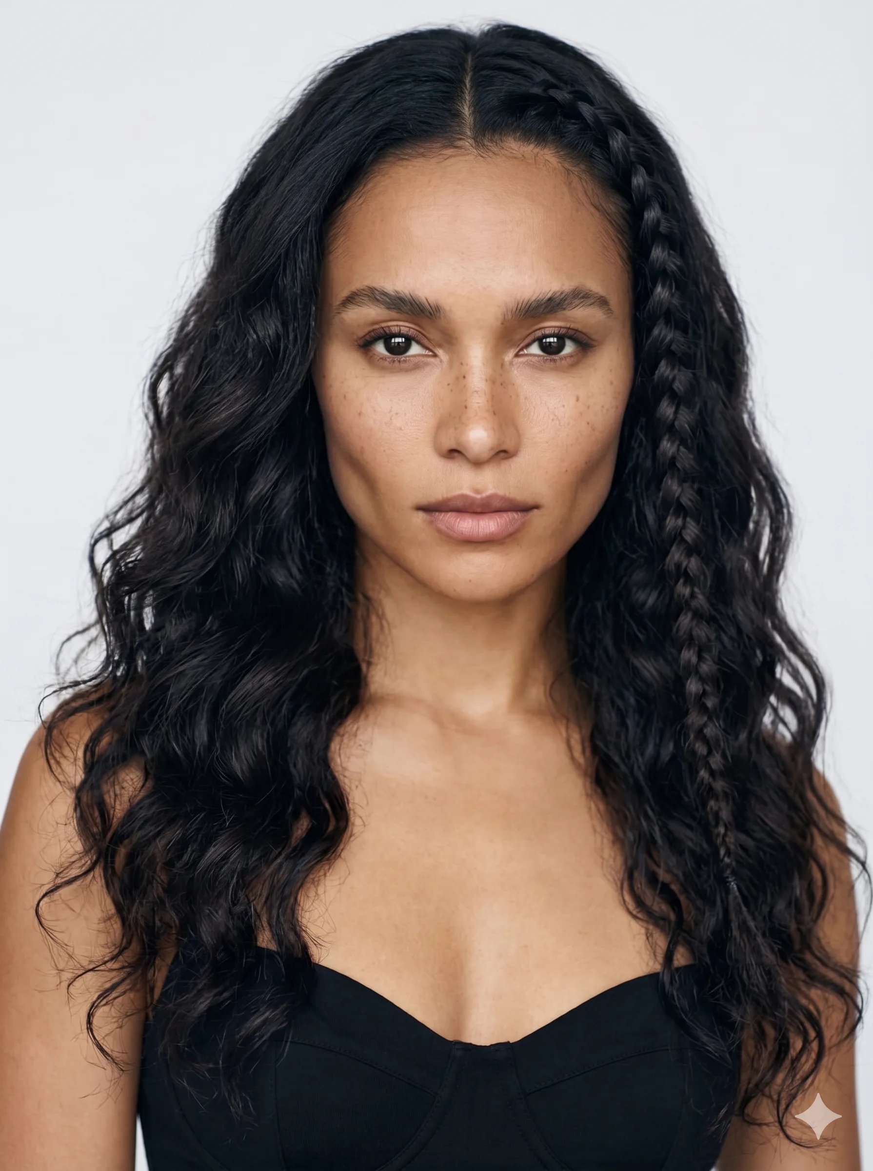 Long Wavy Side Braid Accent