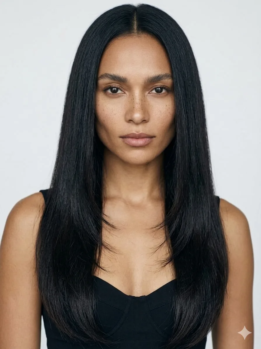 Long Sleek Layers With Tapered Ends