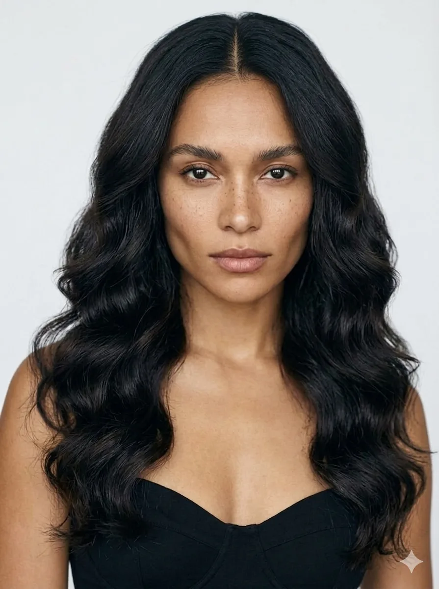 Center Part Voluminous Waves