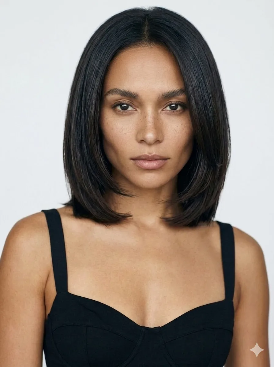 Medium Straight Layered Bob