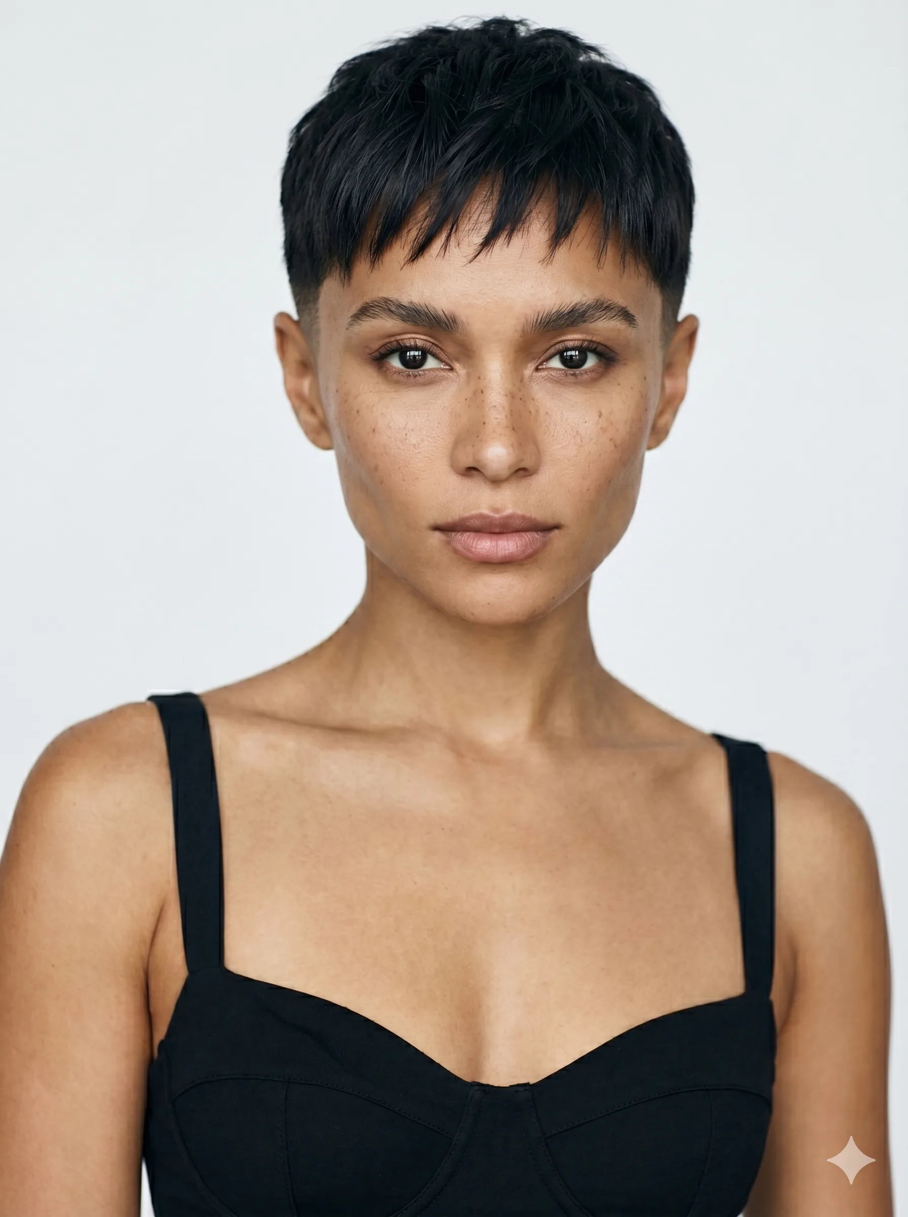 Textured Straight Pixie Tapered Sides