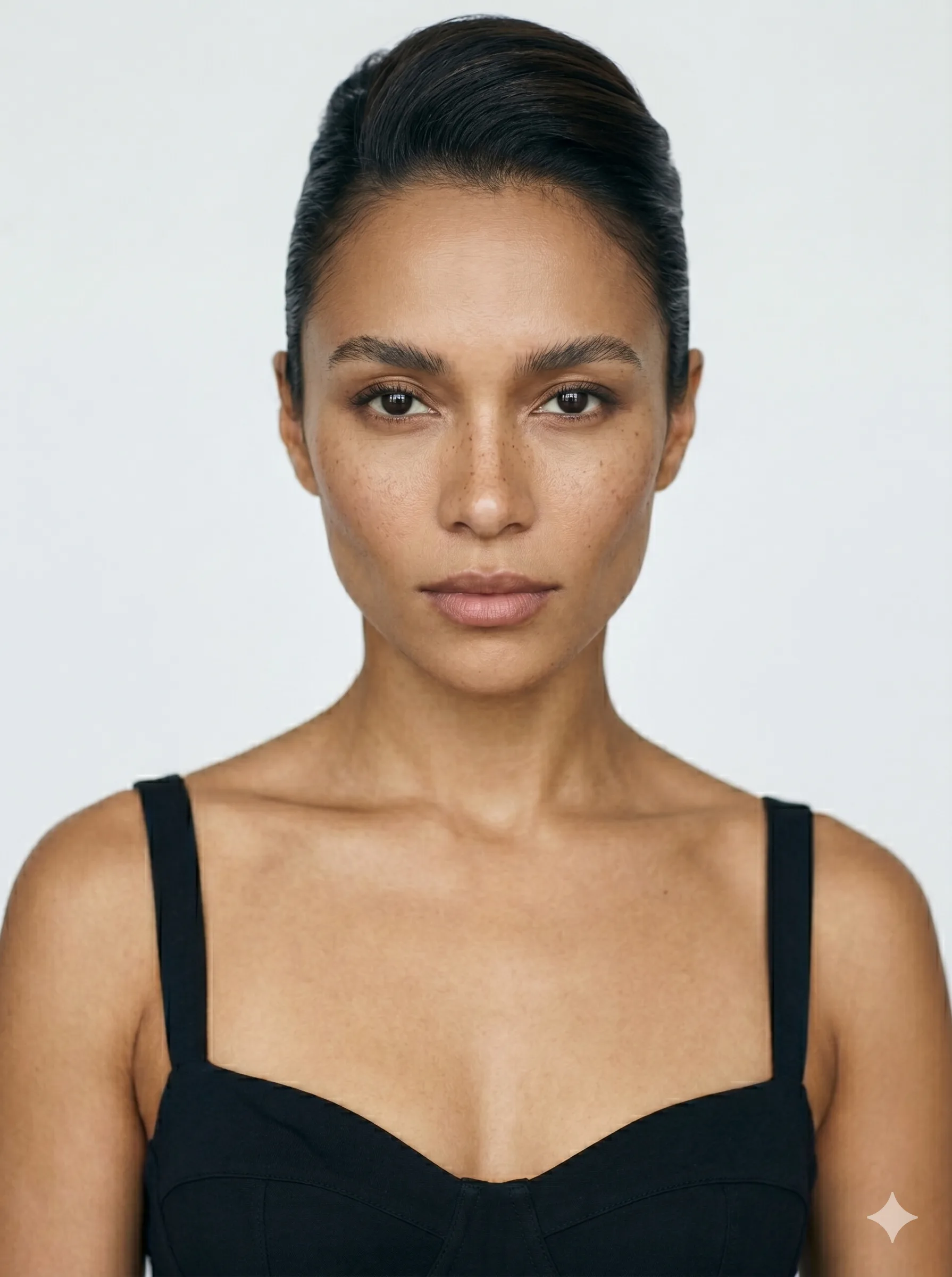 Half Up Crown Fastening With Angular Fringe